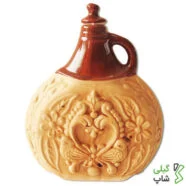 بطری آب سفالی (مدل: پرنده)
