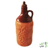 بطری آب سفالی (طرح: انگور)