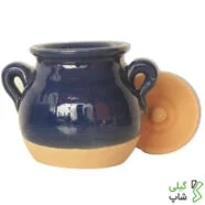 دیزی خوری سفالی لعاب دار (رنگ: بنفش)