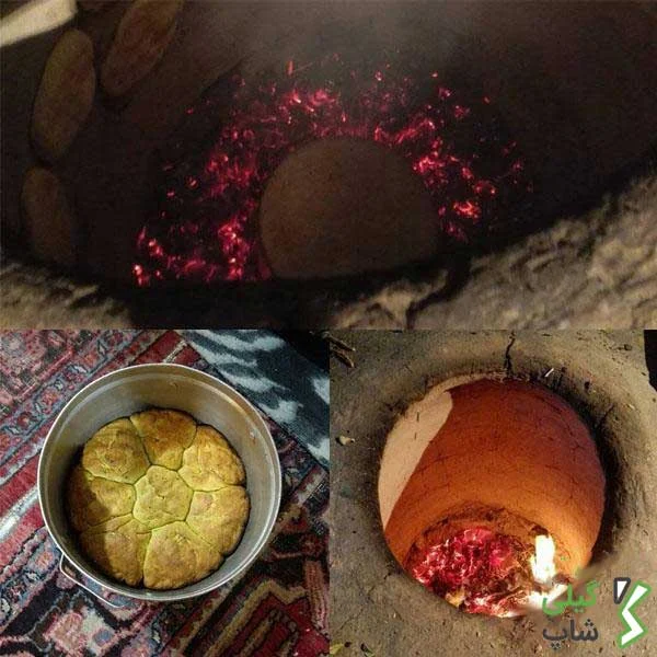 آموزش پخت نان محلی درون تنور سفالی