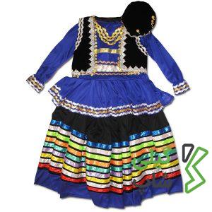 لباس قاسم آبادی آبی کاربنی رنگ گیلان