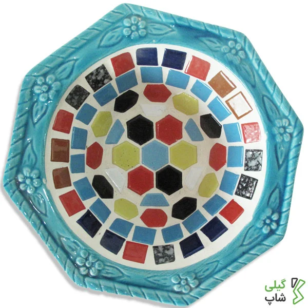 hoze-mahi-sofali (5) حوض ماهی سفالی لوزی شکل | طرح کاشی کاری شده
