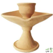 خرید شمعدان سفالی خام طرح کمان