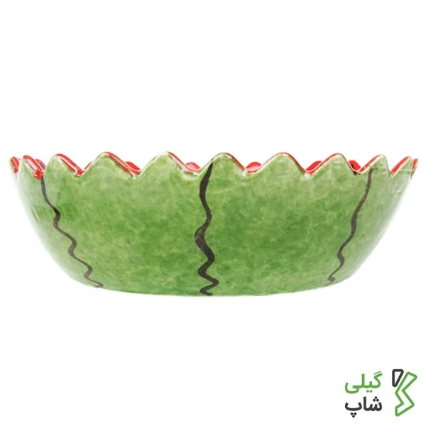 ظروف سفالی شب یلدا (15) سینی طرح دار سفالی شب یلدا