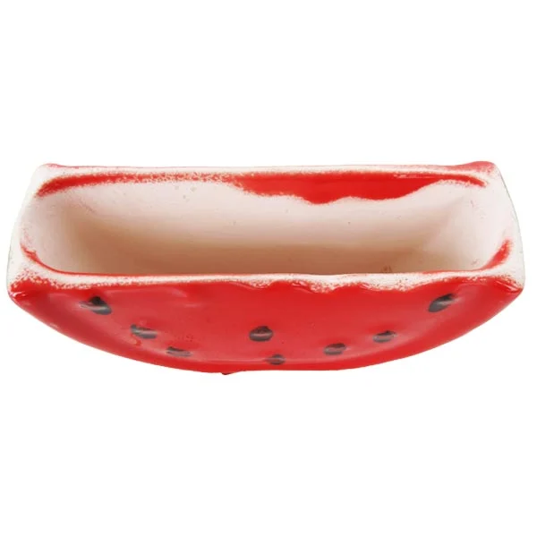 ظروف سفالی شب یلدا (3) پیاله سفالی طرح هندوانه