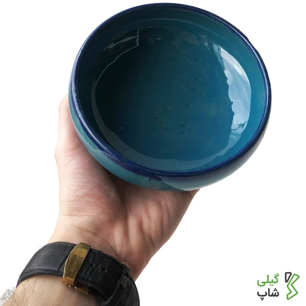 3242323522 ظرف دیزی خوری سفالی (آبی فیروه ای)