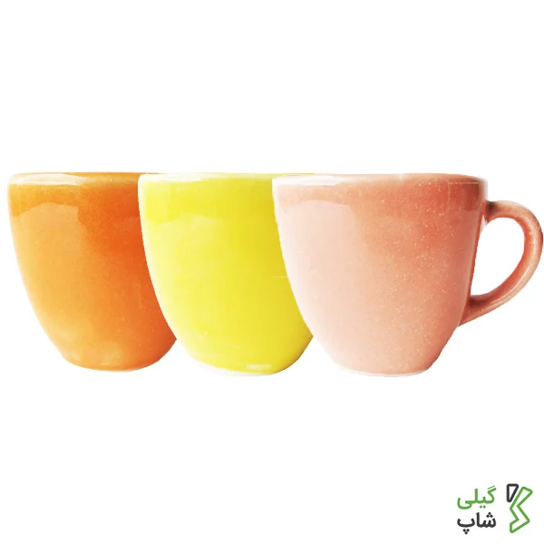 352555555 لیوان مربعی ساده سفالی (3 رنگ)