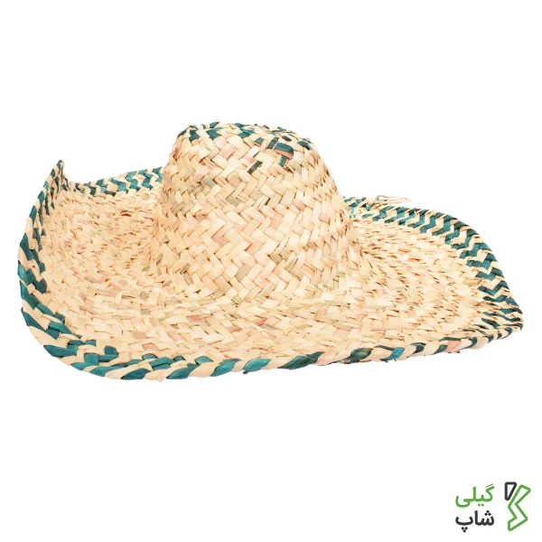 45343333 کلاه حصیری مدل لبه های رنگی