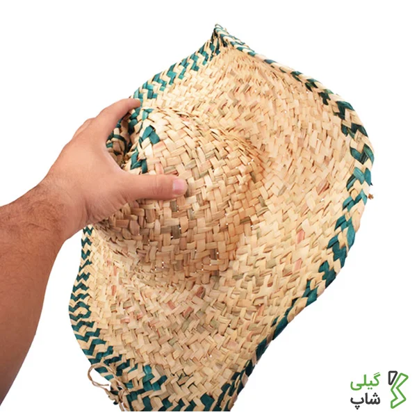 466363 کلاه حصیری مدل لبه های رنگی