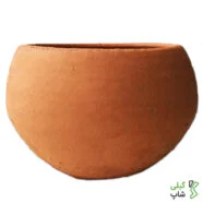 گلدان خام سفالی گرد