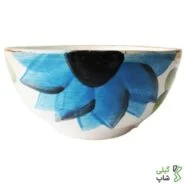 ماست خوری سفالی طرح گل آبرنگی کد m-01