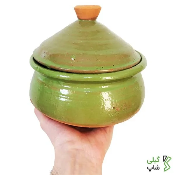 گمج کاهویی کوچک (4)-min گمج سفالی لعاب دار سایز کوچک | 2 نفره