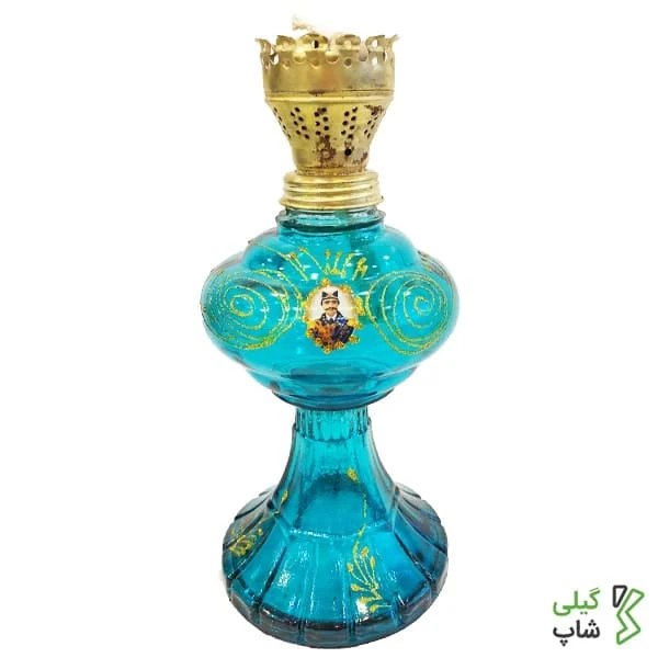 چراف فیروزه ای بزرگ (5)-min چراغ نسوز فیروزه ای 43cm طرح شاه عباسی | بزرگ