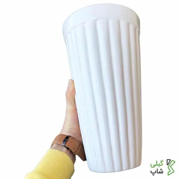 گلدان سفالی طرح بلند استوانه ای کد g-011 (4) گلدان سفالی طرح بلند استوانه ای کد: g-011