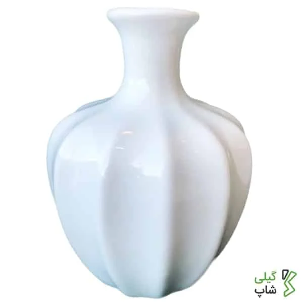 گلدان سفالی طرح عاج دار بلند کد g-009 (1)