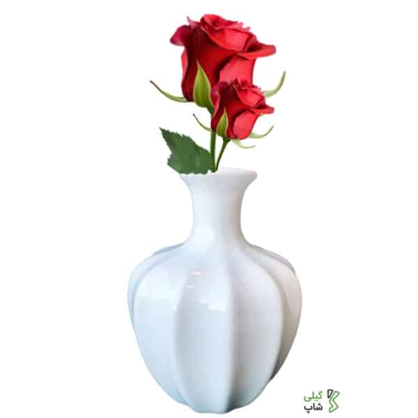 گلدان سفالی طرح عاج دار بلند کد g-009