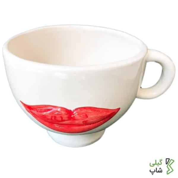 گلدان سفالی طرح لب قرمز با دسته کد g-022 (2) گلدان سفالی طرح لب قرمز با دسته کد: g-022