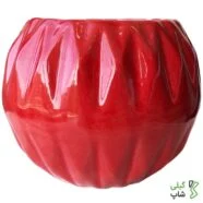 گلدان سفالی طرح گرد حاشیه دار کد: g-012
