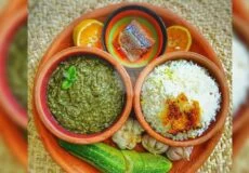 پخت برنج در گمج سفالی در 3 سوت