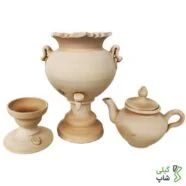 ست قوری و سماور سفالی